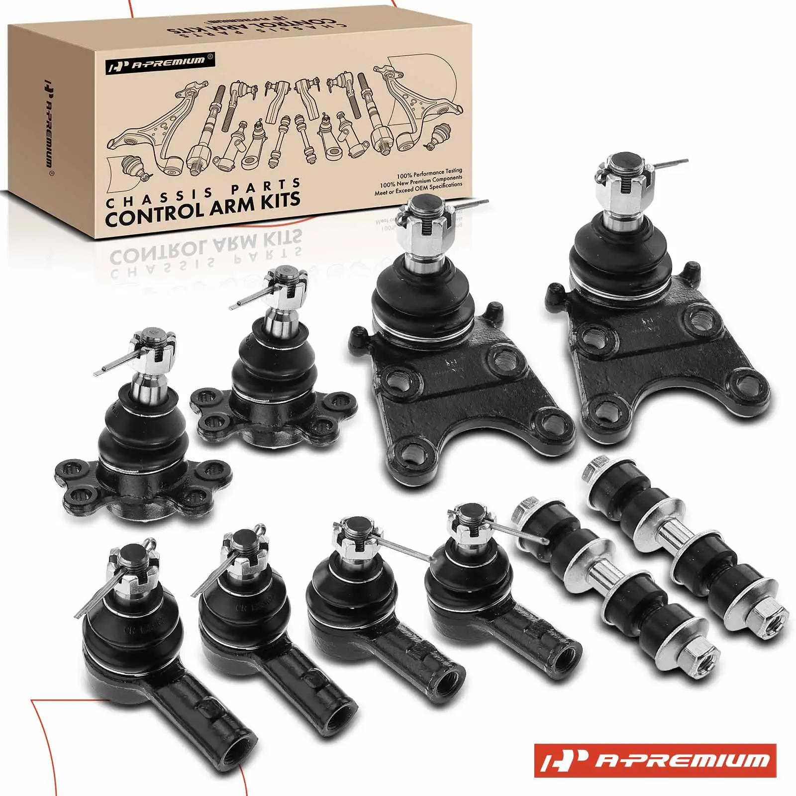A-Premium 10x Sway Bar Link & Tie Rod End & Ball Joint for Honda Passport 1994-1995 Isuzu Amigo 1989-1994 Rodeo 1991-1995 Pickup