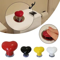 1PCS Heart Shaped Toilet Press Handle Toilet Pressing Button Press Tank Push Switch Bathing Room Decor Water Press Flush Button