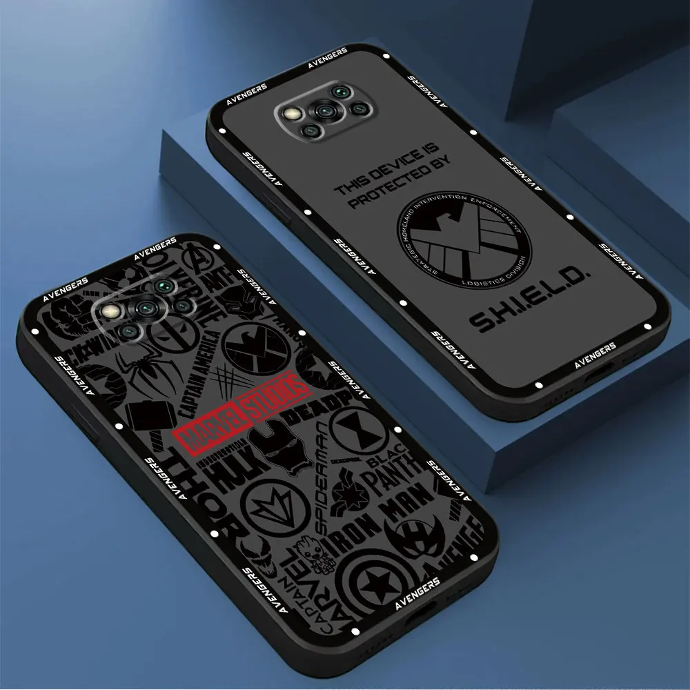 Marvel Logo TPU Soft Cover Bag Phone Case for Poco M4 Pro 5G X4 Pro 5G X4 GT F1 C50 C51 C40 M3 X3 NFC M5 F5 F3 GT X5 X3 Pro F4 image 3