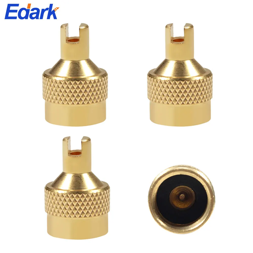 

4Pcs/Set Copper Slotted Head Valve Stem Cap for Schrader Car Motorcycle Valve Wheel Tyre Tire Valve Lid Dust Cover Auto Accessor