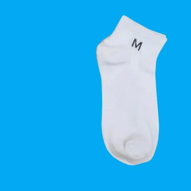 Chaussettes fines en coton noir et blanc pour hommes, dépistolet ant, absorbant la transpiration, printemps, automne, été, nouveau, 5/10, 2024 paires