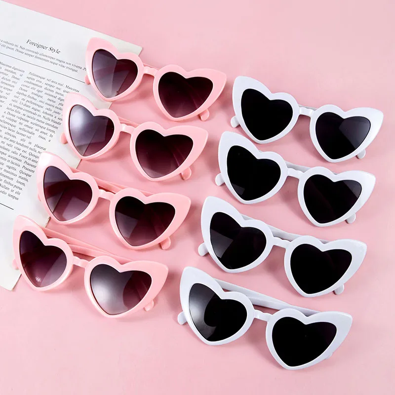 Herzförmige Sonnenbrille für Junggesellenabschiede, Hochzeit, Brautparty, Dekoration für zukünftige Junggesellinnenabschied, Brautjungfern-Geschenk, Brillendekoration