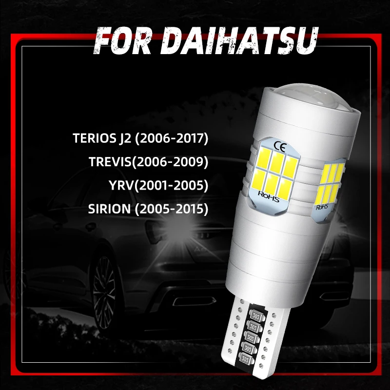 2pcs T15 W16WLED Reverse Light Blubs Backup Lamp 921 Canbus Error Free Xenon White For Daihatsu Terios J2 Trevis YRV Sirion