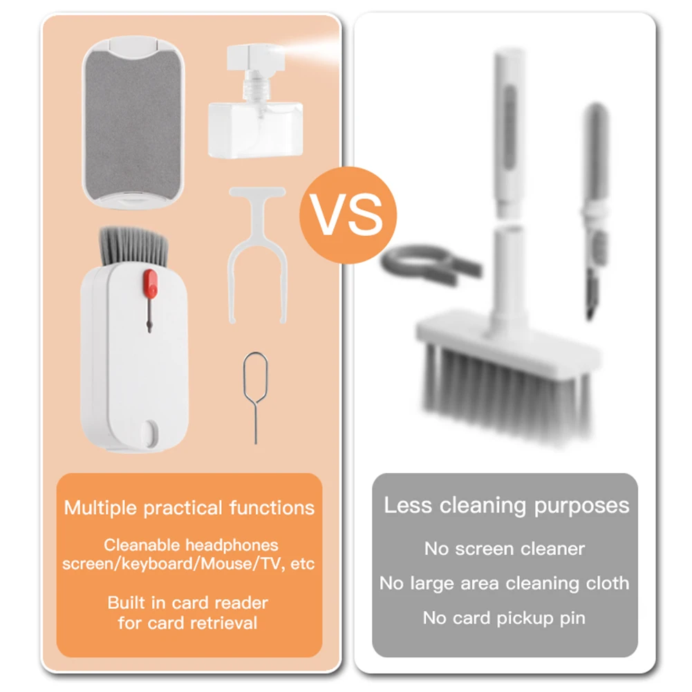 5 in 1 Keyboard Cleaning Kit Computer Cleaning Pen Mobile Phone Laptop Keyboard Cleaning Tool Multifunctional Cleaning Brush Kit