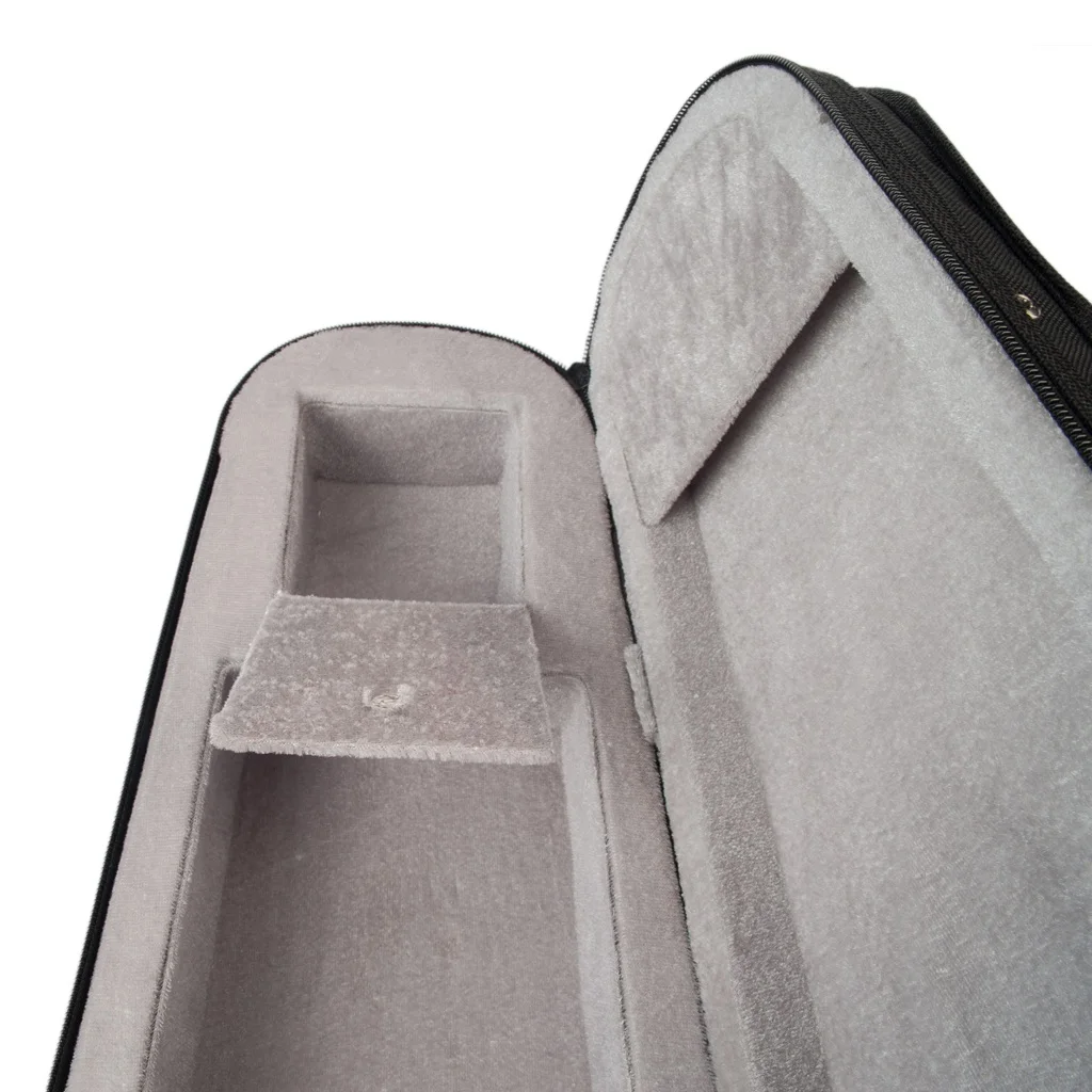 TEXU Violin Case 3/4 Size Professional Triangular Shape Violin Hard Case -Silver Inside Violin Parts New