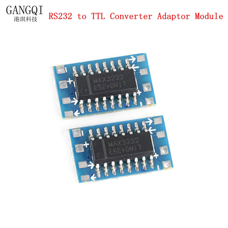 10PCS Mini RS232 MAX3232 Level to TTL Level Board 115200bps Converter Adaptor Module New