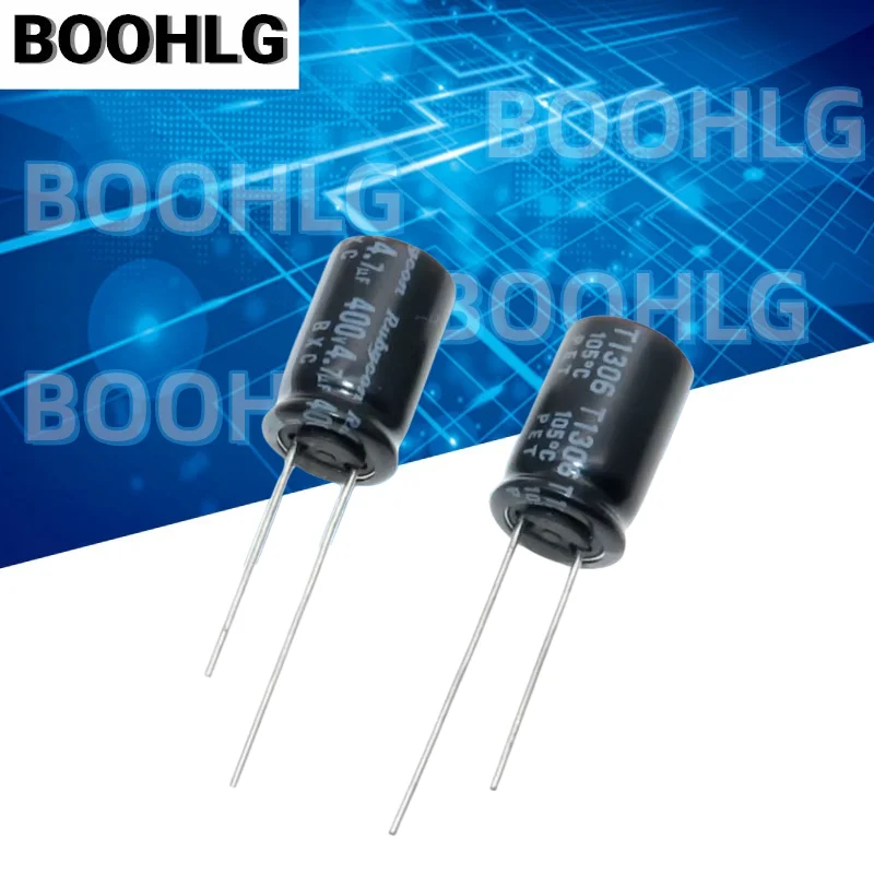 10PCS Imported Aluminum Electrolytic Capacitor 400V 4.7UF 10X16 BXC High Frequency long life