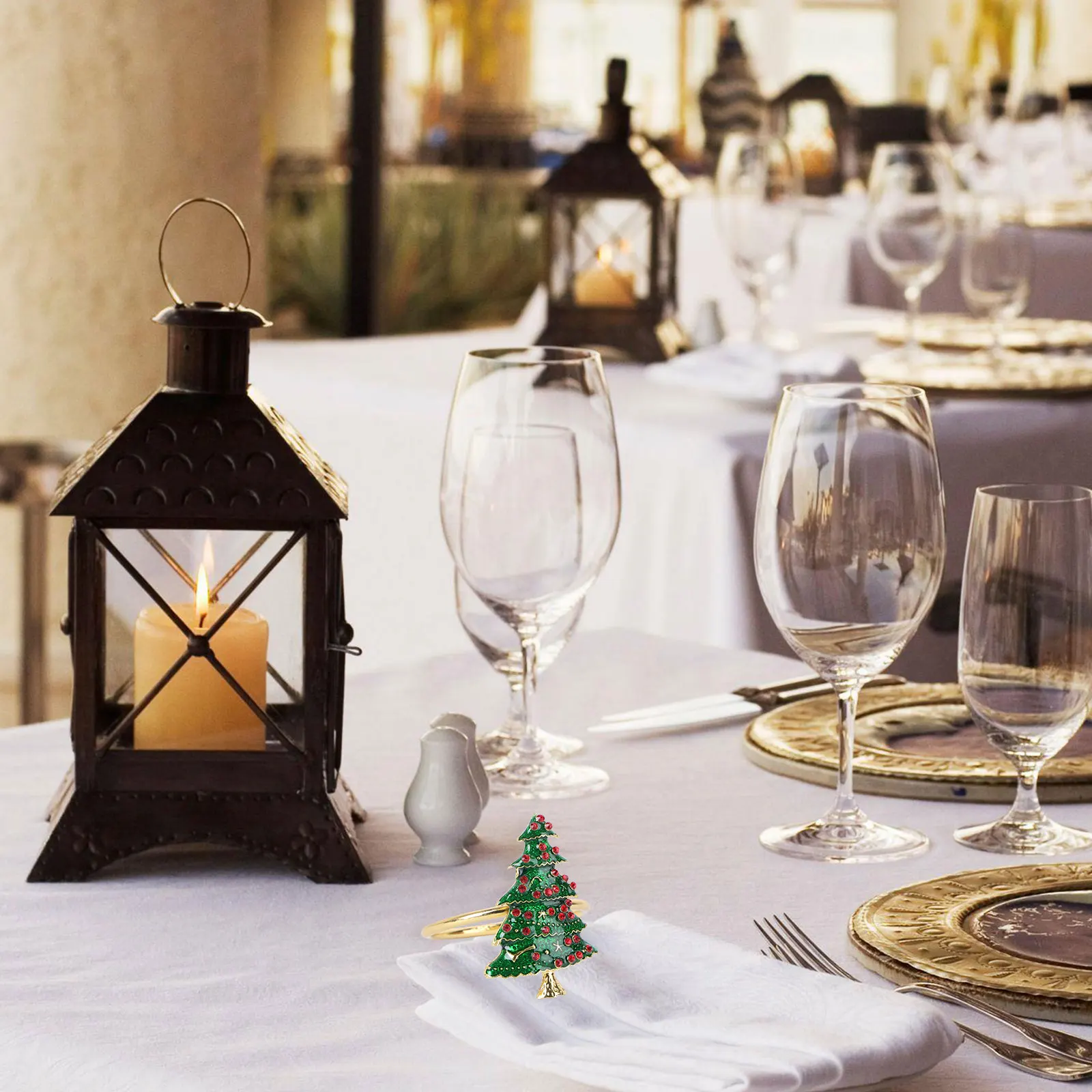

Napkin Buckle Party Dinner Rings Holiday Holders Festive for Decorative Buckles