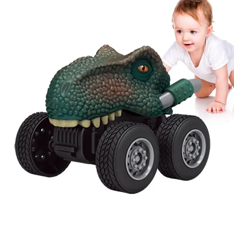 

Truck Toy For Toddler Boys Dino Toys Realistic Dinosaur Playset Race Car Educational Truck Toy Creative Play For Birthday