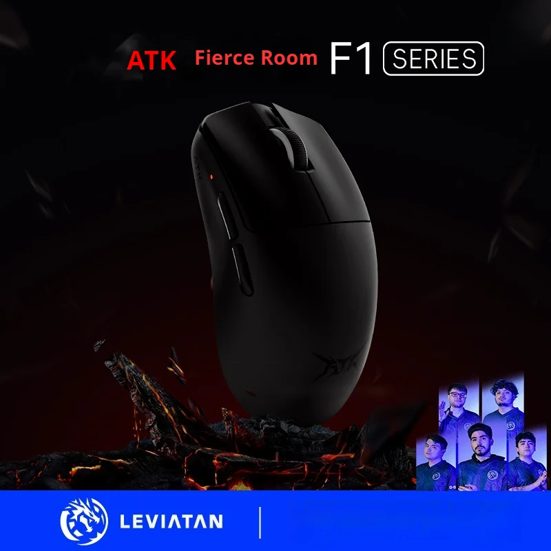 Atk Liekong F1 Dual-Mode Mouse With No Holes Lightweight Gaming E-Sports Office Flagship Mouse Ergonomic Split Long Battery