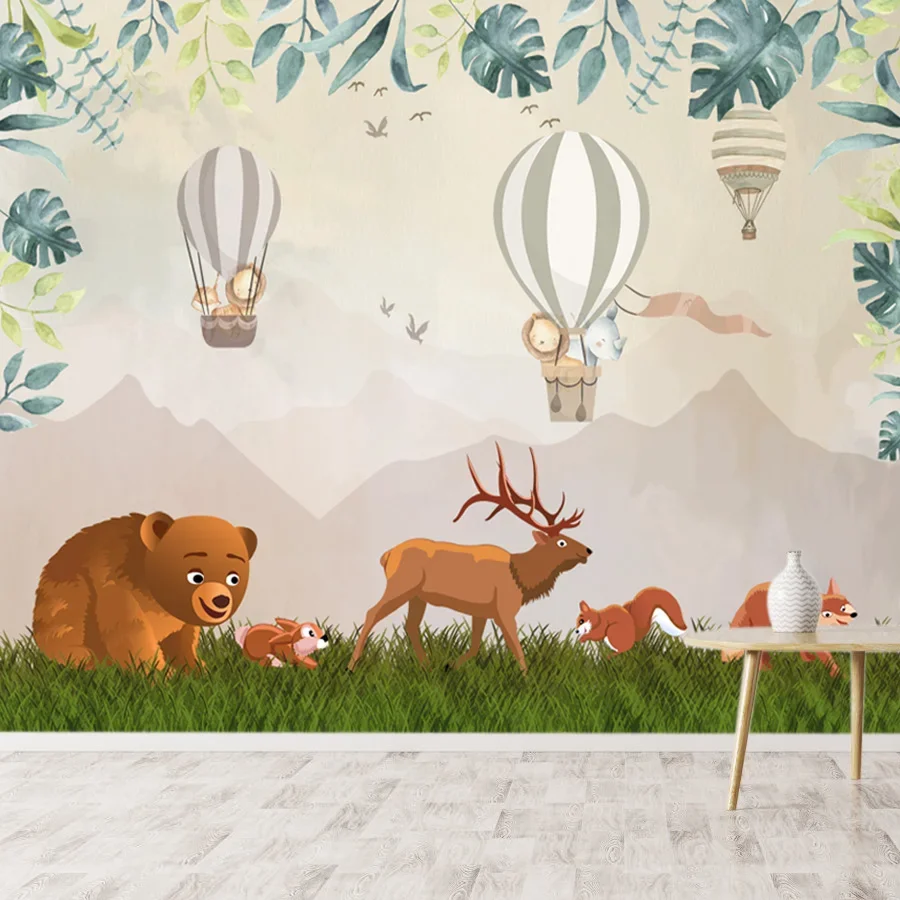 

Современные обои Peel and Stick, обои для домашнего декора, панельные обои для гостиной, детское сафари, настенное покрытие с животными