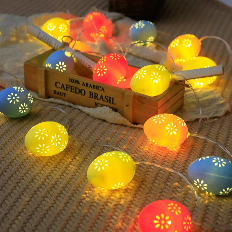 Christmas Decoration 2023 Hollow Out Egg LED Light String Lamp Garden Festival Party Lights Room Decor New Year Atmosphere 153