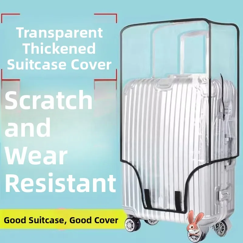 Transparent Luggage Cover Protection Dust Cover for Check-In Travel Suitcase 20262628 Inch Pulling Box Transparent Bag Cover