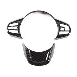 For Toyota Supra GR A90 A91 2019-2022 Car Steering Wheel Cover Trim Protection Panel Frame Sticker,ABS Carbon Fiber