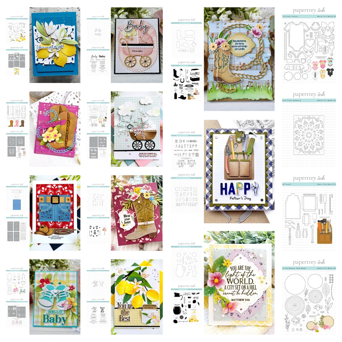 

2025 New Dies Stamp Stencil Set Boot Lemon Blossom Petals Cowboy Reverie Lasso Rope Frame Die Stencil DIY Scrapbooking Card Make