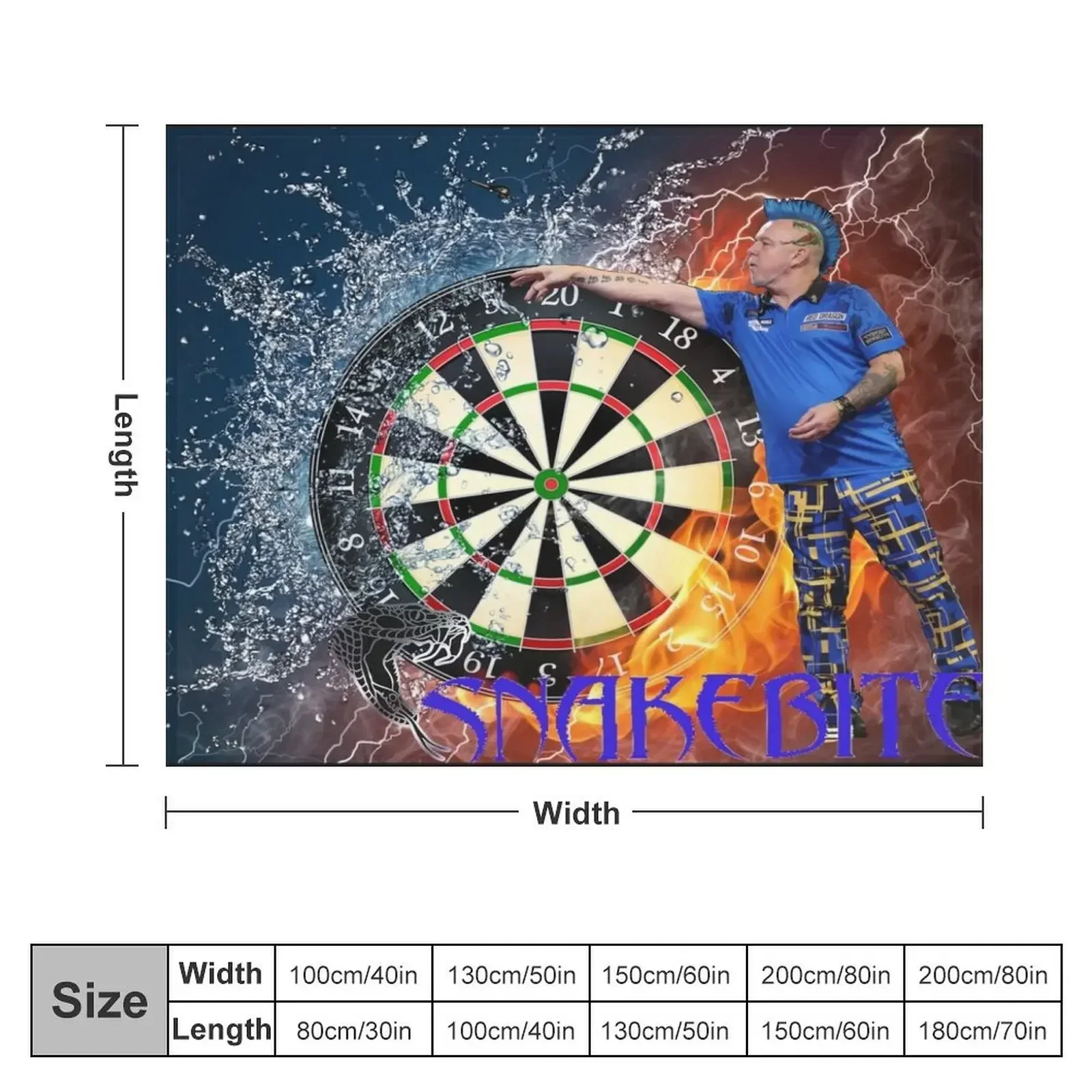 Peter Wright Snakebite Throw Blanket christmas decoration Furry Blankets