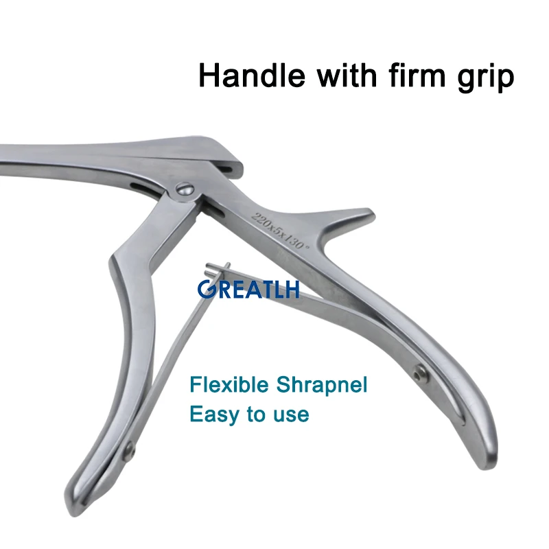 GREATLH New Kerrison Rongeur Angle 130 Degree Bite Width 4mm Long Stainless Steel Veterinary Orthopedics Instrument