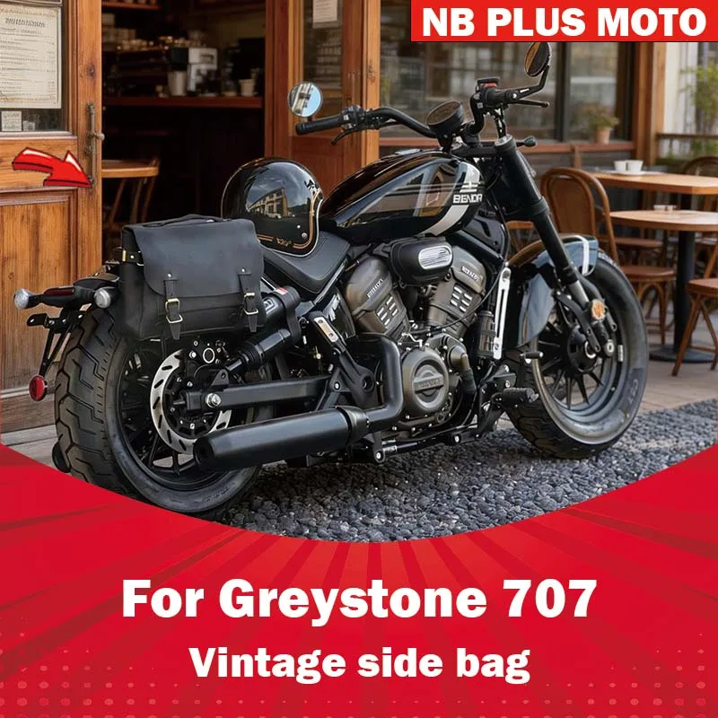 【Premium】Für Benda Graystone 707 Seitentasche Retro-Hecktasche Cruise Car Modifikationszubehör Reit-Seitenbox Hängetasche