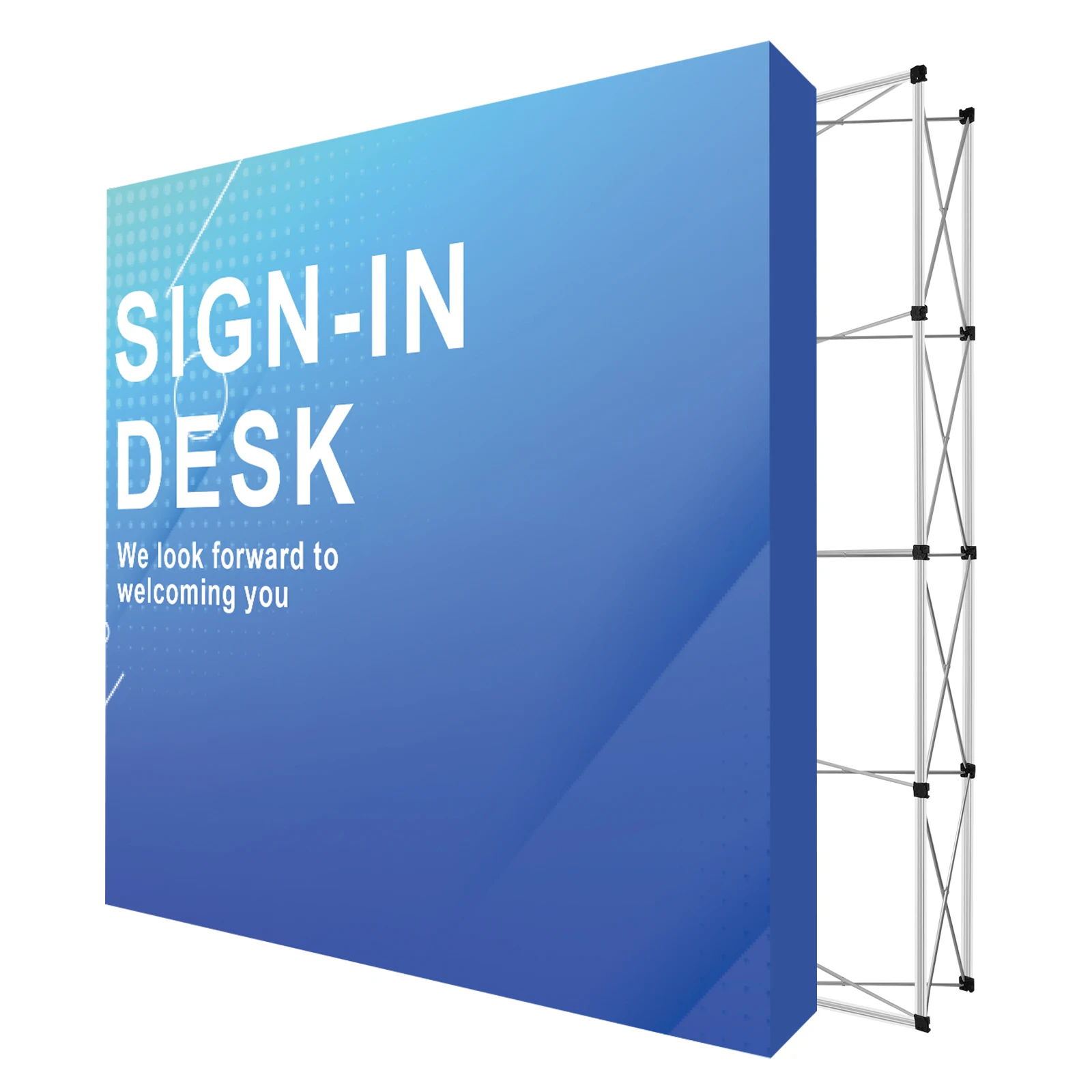 

10x10 FT Portable Pop Up Display Stand Tension Fabric Backdrop Booth Frame