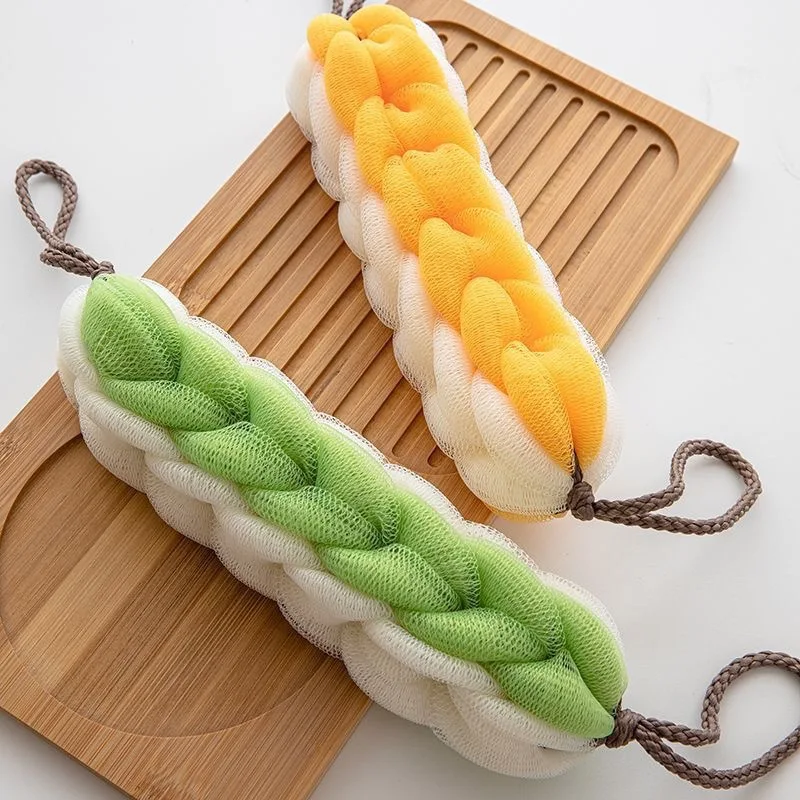 حمام الجسم الغسيل الإسفنج ثنائي الغرض شرائط طويلة دائم Unscathing مريحة الظهر فرك الراقية الرجال النساء فوط استحمام