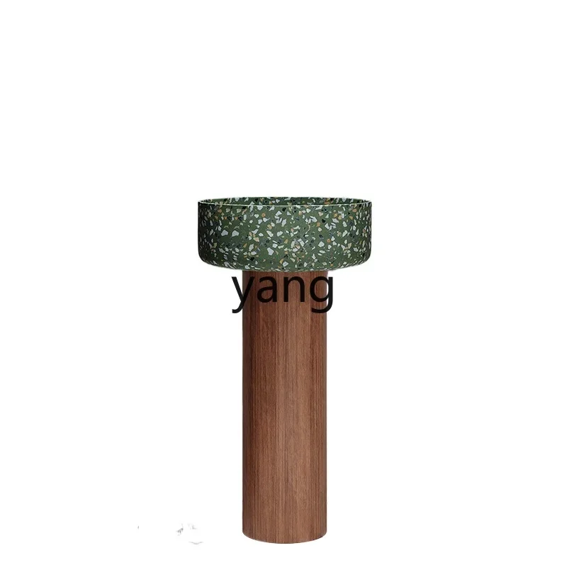 

LTT column integrated floor-to-ceiling B & B terrazzo wood grain column basin