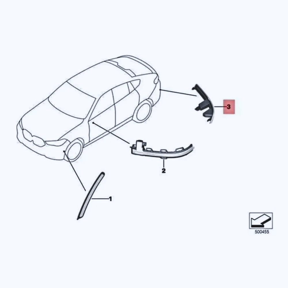 ZF-S Reflector  Luz Trasera para BMW X6 G06 2020-2022 X4, 1 Par, Reflector  Parachoques Trasero Sin Bombilla 63147442283 6314744