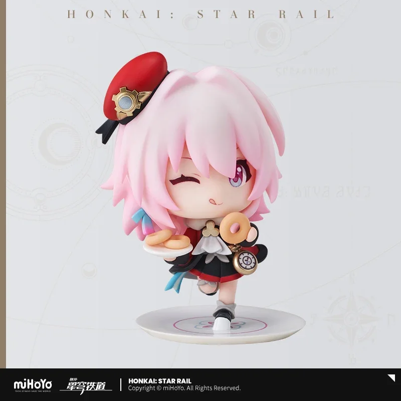 original Honkai Star Rail Peripherals Figures toys March 7th Dan Heng Himeko Train welcome tea party Brand New Genuine gift