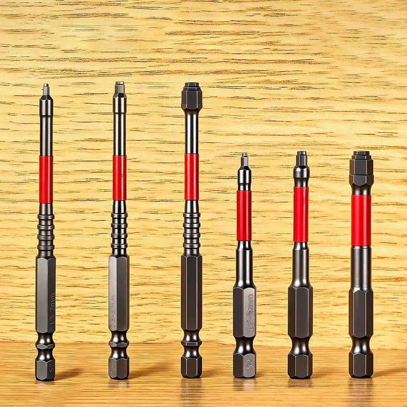 6Pcs Magnetic Hex Screwdriver Bit Set, Stepped Allen Wrench Drill Bits with 1/4