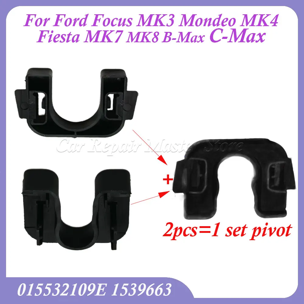 2 Pairs Car Boot Cover Bracket Parcel Shelf Clips 015532109E 1539663 For Ford Focus 3 MK3 Mondeo MK4 Fiesta MK7 MK8 B-Max C-max