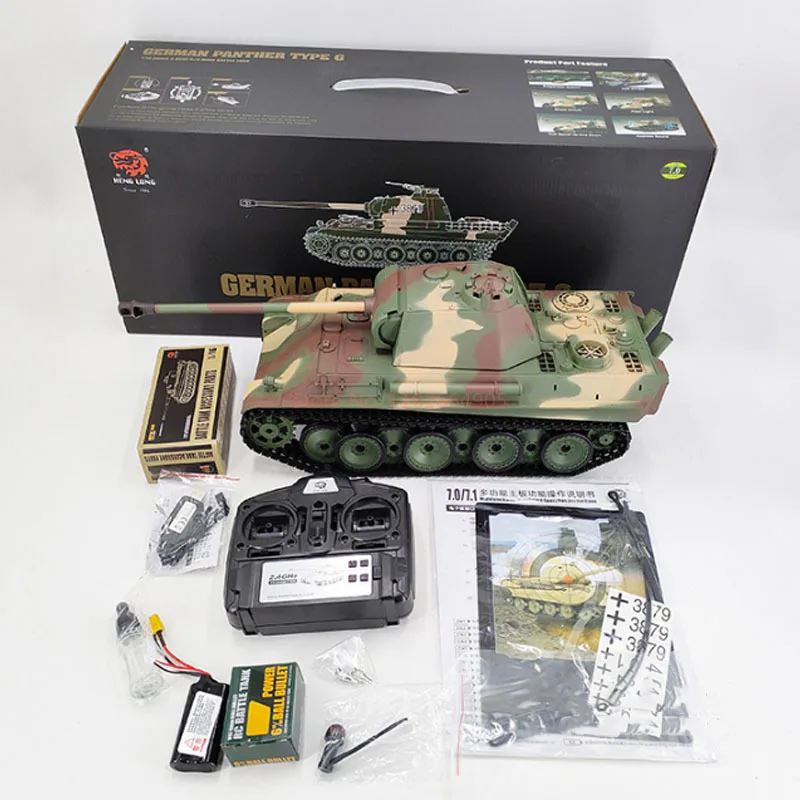 Henglong Kubing Ke German Leopard G Heavy Large Remote Controlled Tank 1:16 Infrared Battle Competitive Tank Model Gift