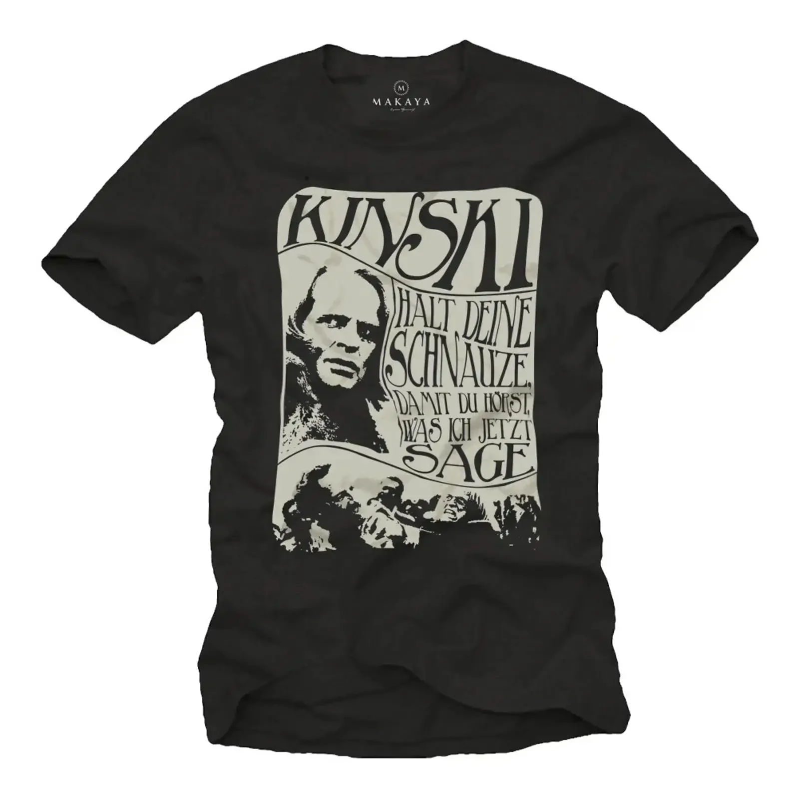 Lustiges Sprüche Herren T Shirt mit klaus Kinski Fun Männer Cult Film vintage Washed graphic Stretched streetwear Unisex