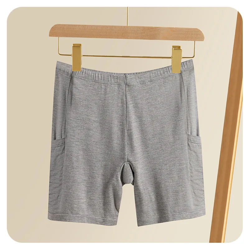 1pcs Modal Women's Safety Pants Underwear Ice Silk High Waist Shorts Panties For Women Plus Size No Trace Leggings With pockets image 6