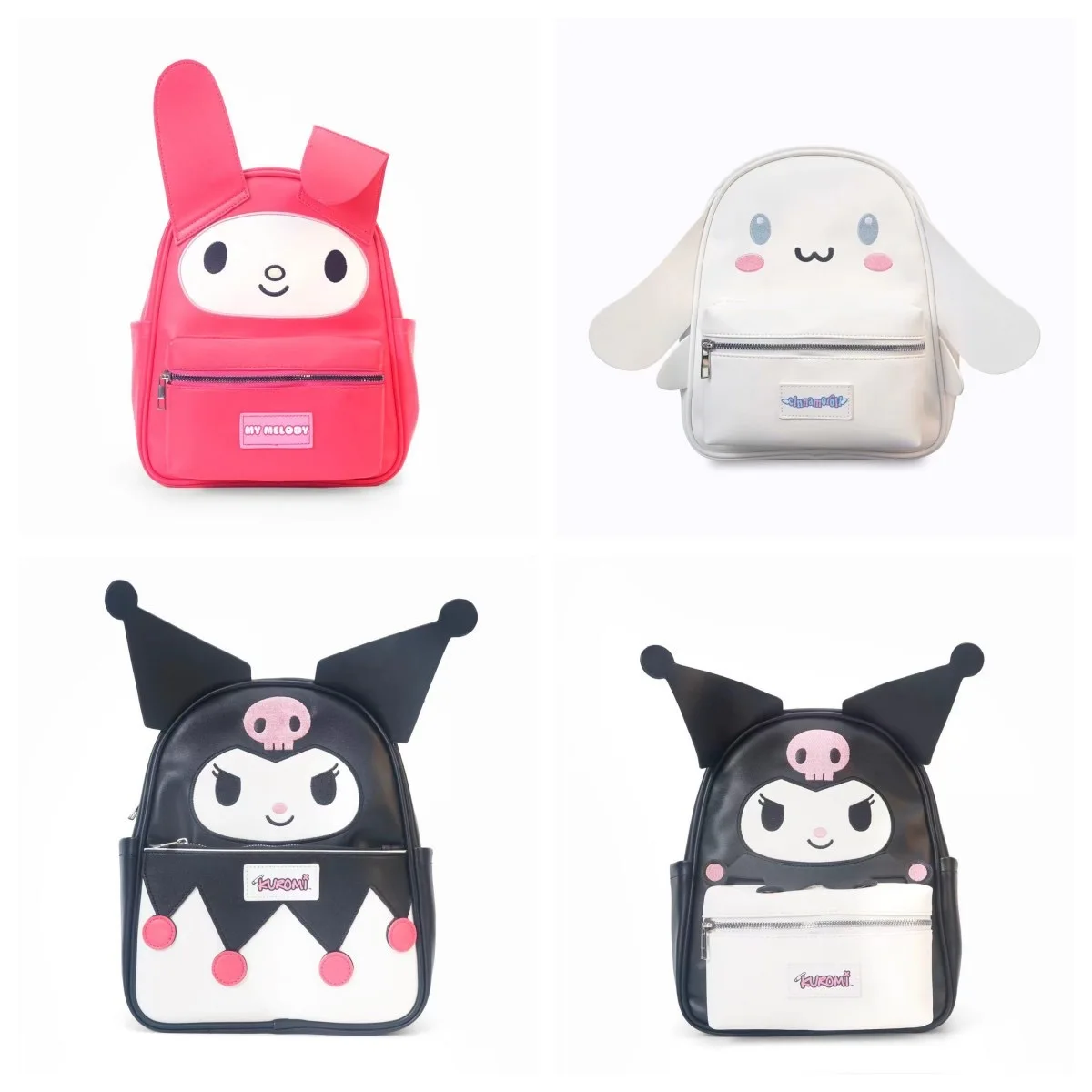 

Школьный портфель с аниме Sanrio Kuromi My melody Cinnamoroll, Женский студенческий портфель, повседневный ранец на плечо для мужчин и женщин