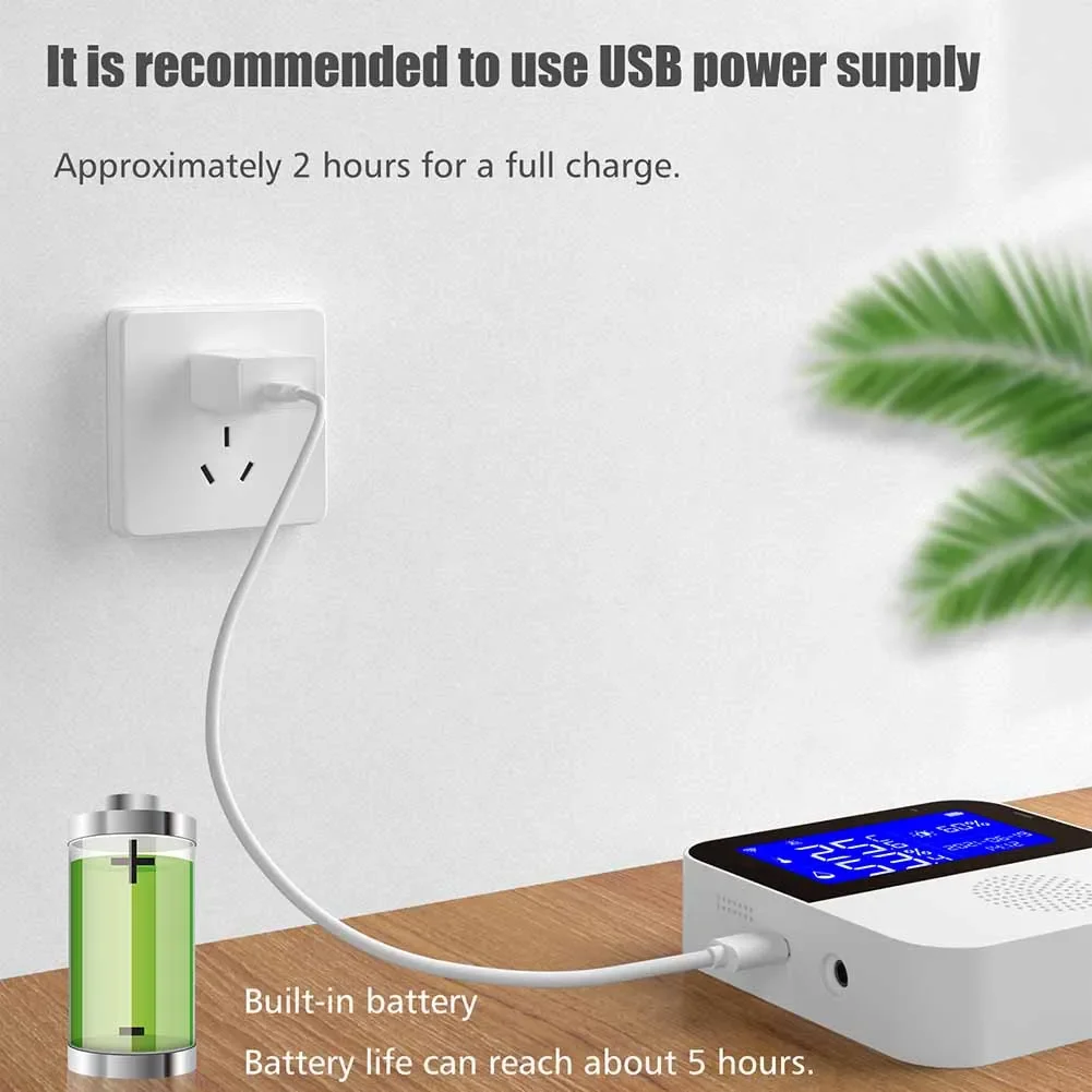 WiFi Temperature and Humidity Sensor Alarm Smart Home Indoor Outdoor Thermometer Detector for Plant, Aquarium Support Alexa, BBQ