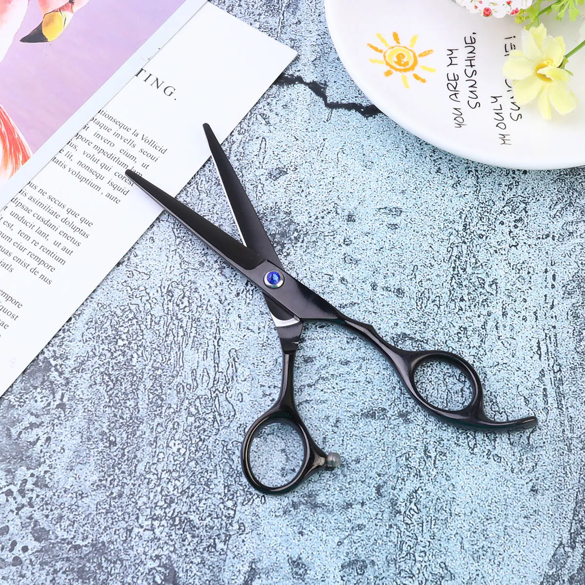 

1Pcs Barber Scissors Professional Hairdressing Shears Stainless Steel Blades Ergonomic Handle Non-Slip