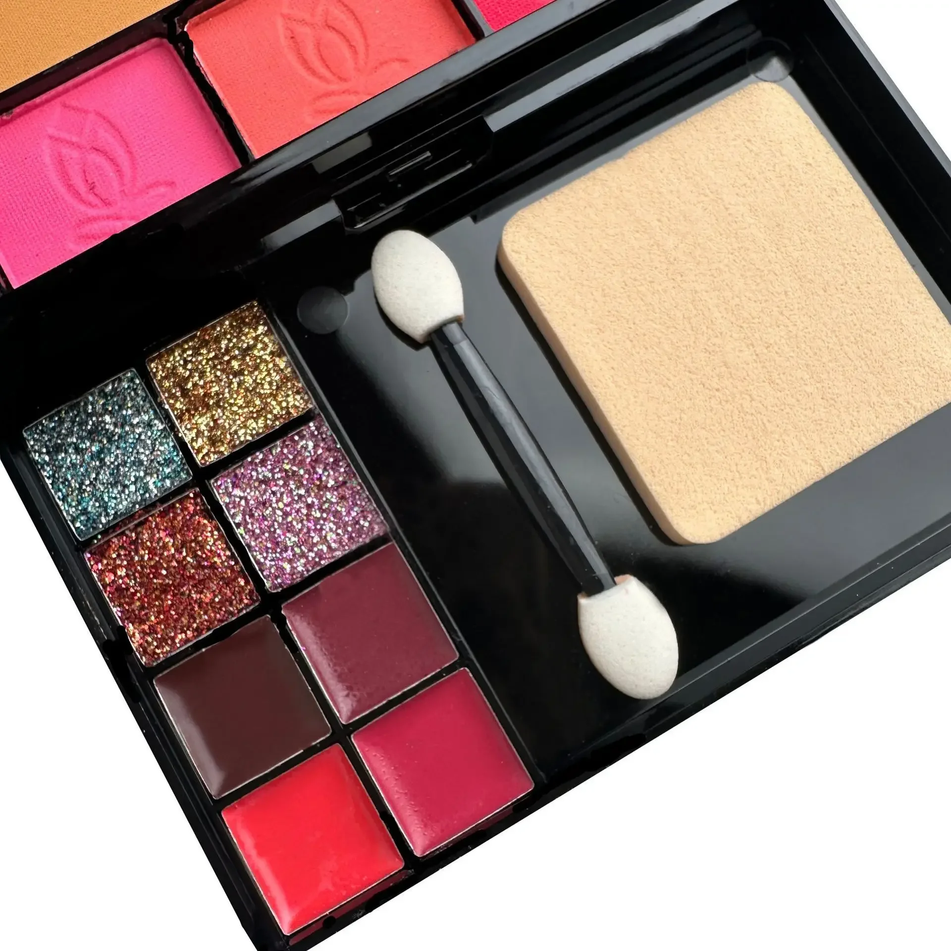 Kit tavolozza trucco 37 colori Mini ombretto da viaggio fard in polvere pressata set di rossetti cosmetici coreani da donna impermeabili