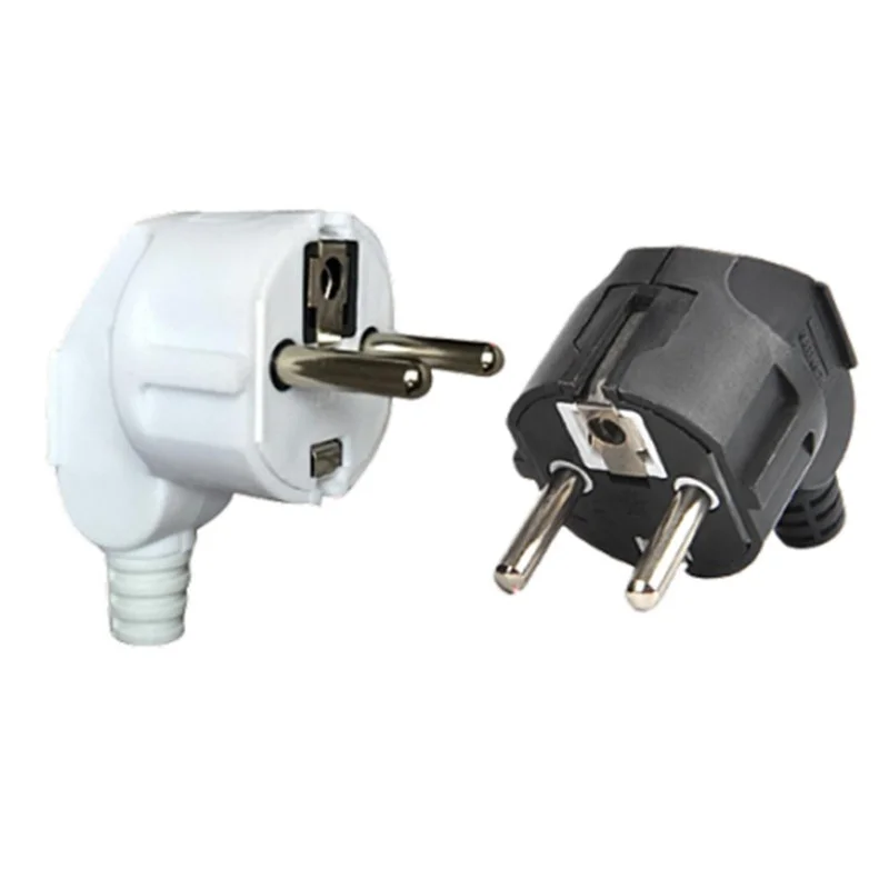 4.8mm EU Plug Replacement EU Plug Adapter Male Replacement Rewireable Electeic Socket Euro Connector For Power Extension Cable