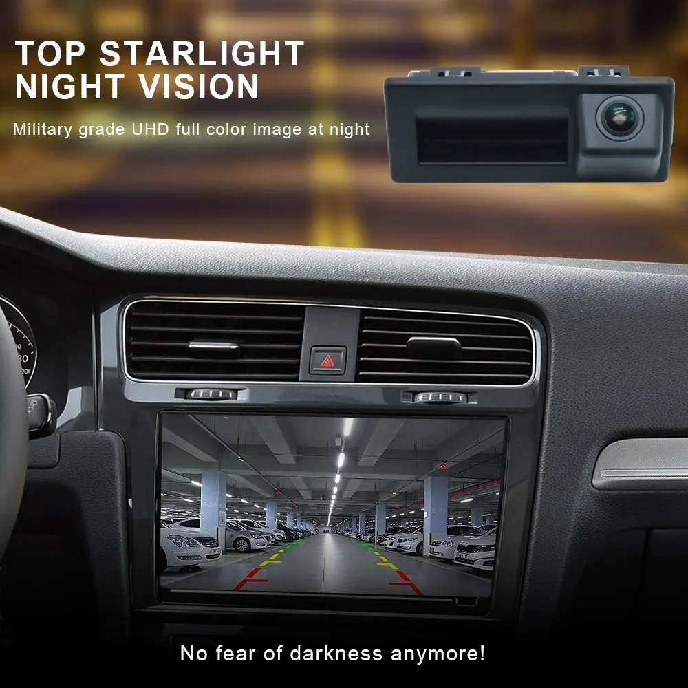 1920x1080P AHD 170° Vehicle Trunk Handle Rear View Camera For Skoda Octavia/Octavia Scout MK3 2016 2017 2018 Reverse Car Camera image 3