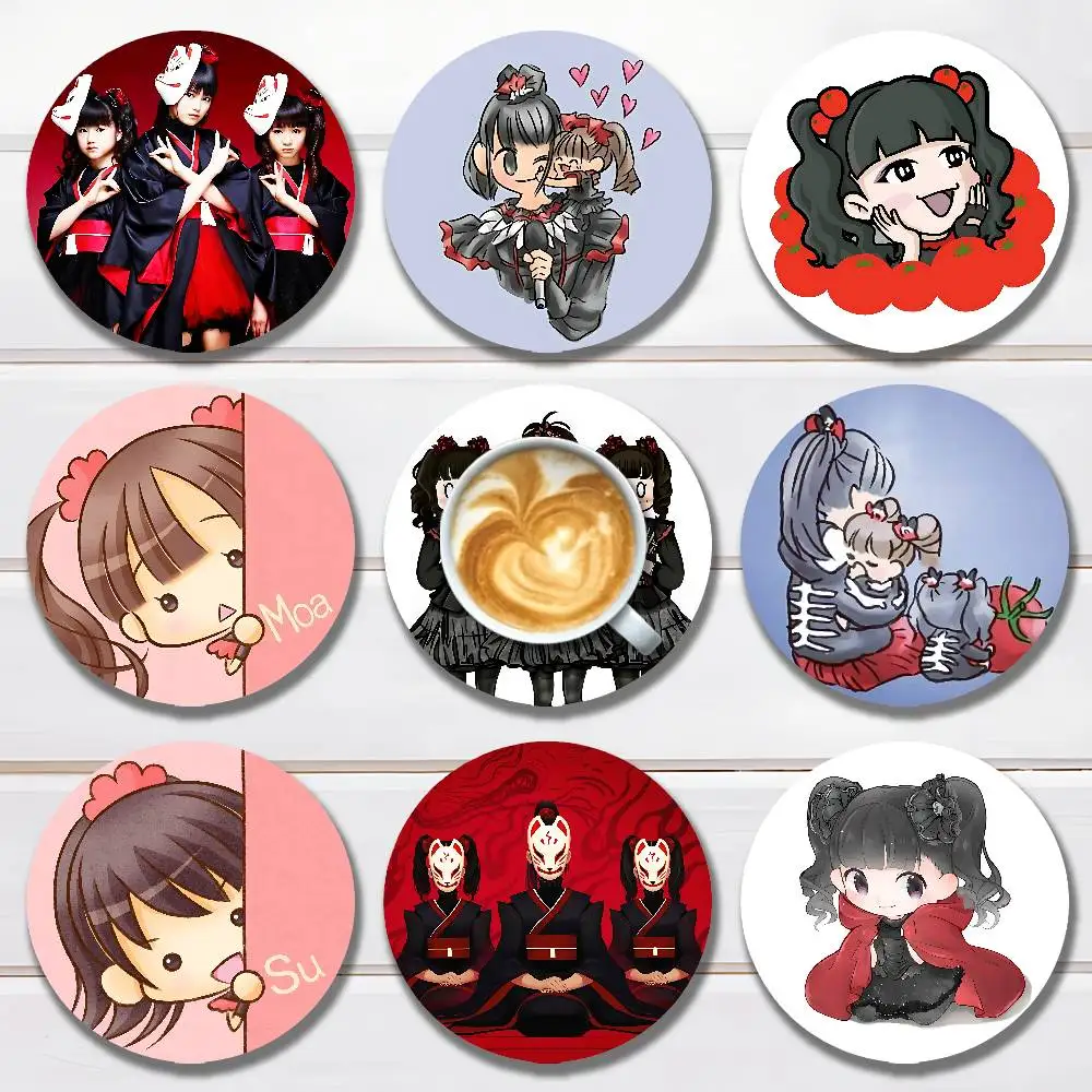 

Chibi B-Babymetal Round Anime Wooden Coasters DIY Decorations Birthday Valentine Gifts