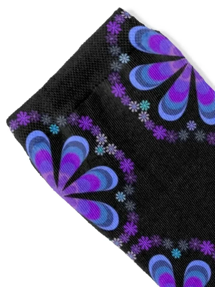 Vintage Flower 60’s Retro Hippie Art Socks winter gym with print christmas gifts Men's Socks Women's