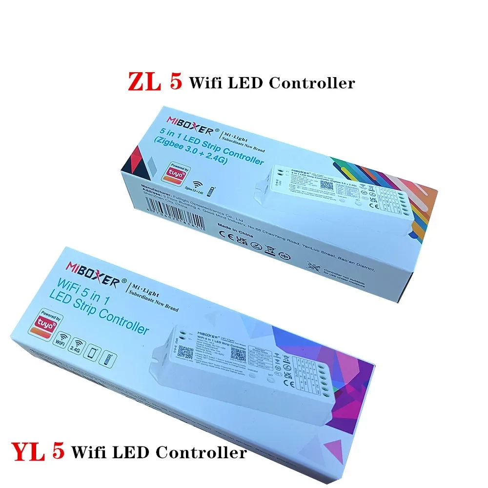 

Milight Miboxer Smart Controller YL5 ZL5-Box1 P3 RF 2.4G 5in1 WIFI Voice For Single Color CCT RGB RGBW Wireless