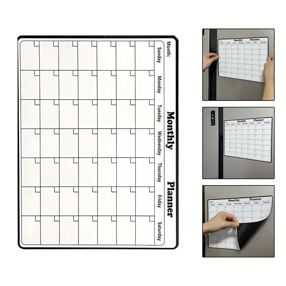 Magnetic Whiteboard For The Refrigerator Daily Weekly Monthly Planner Marker Board Dry Erase Magnetic Calendar Board Memo Board