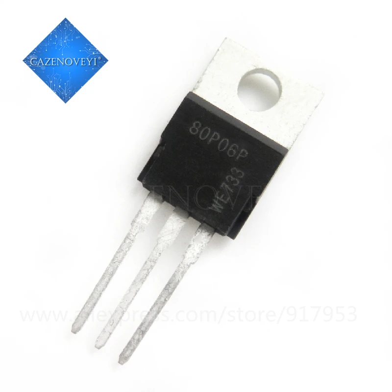 

10pcs/lot SPP80P06P SPP80P06 TO-220 60V 80A new original In Stock