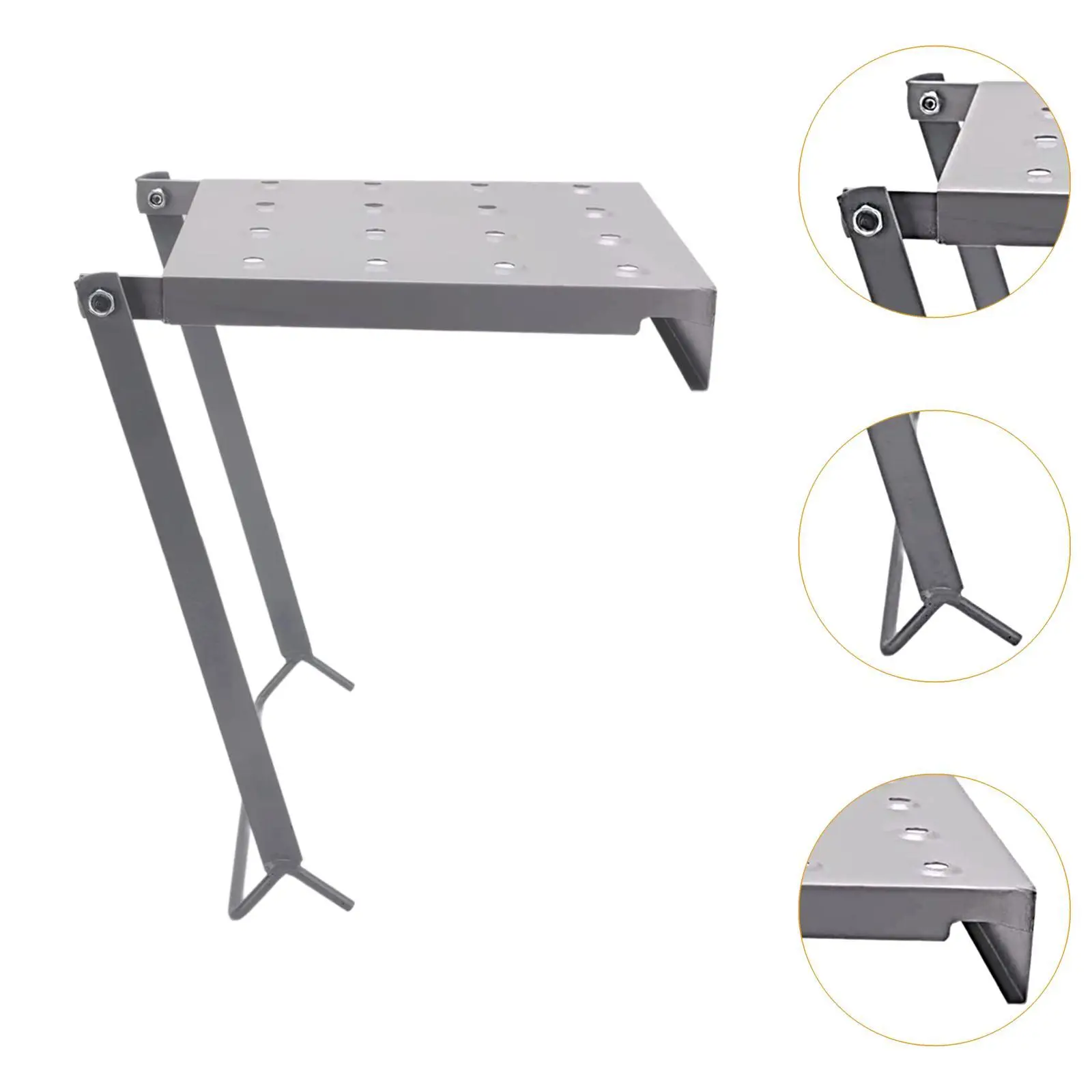 Plataforma de trabalho de escada Suporte de trabalho de escada resistente para instalar economia de espaço 13,8 polegadas x 10,4 polegadas