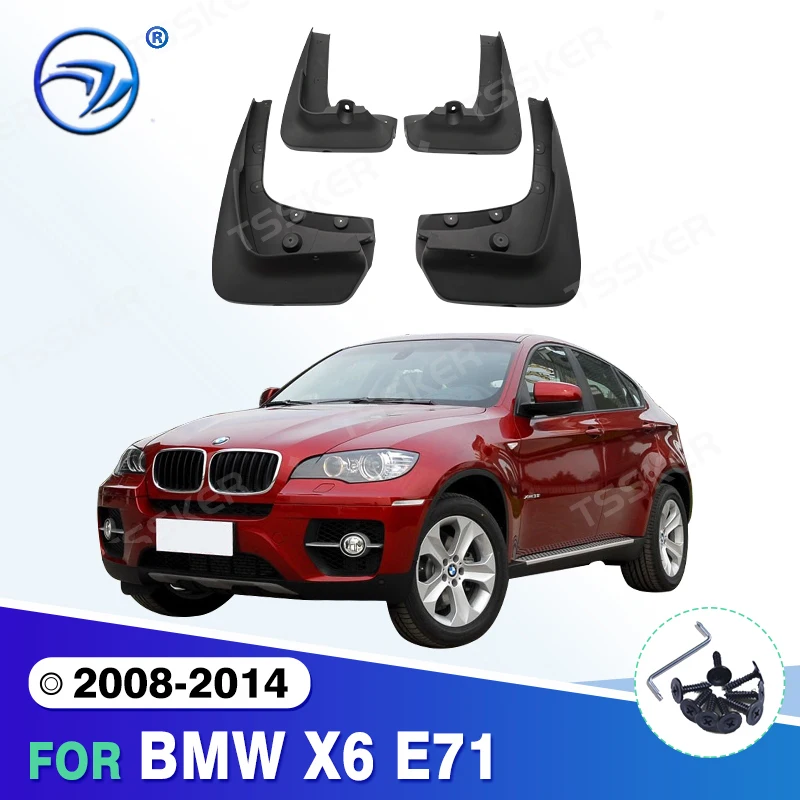 Car Mud Flaps Mudflap for BMW X6 E71 2008~2014 Fender Mud Guard Flap Splash Flaps Mudguards Accessories 2009 2010 2011 2012 2013