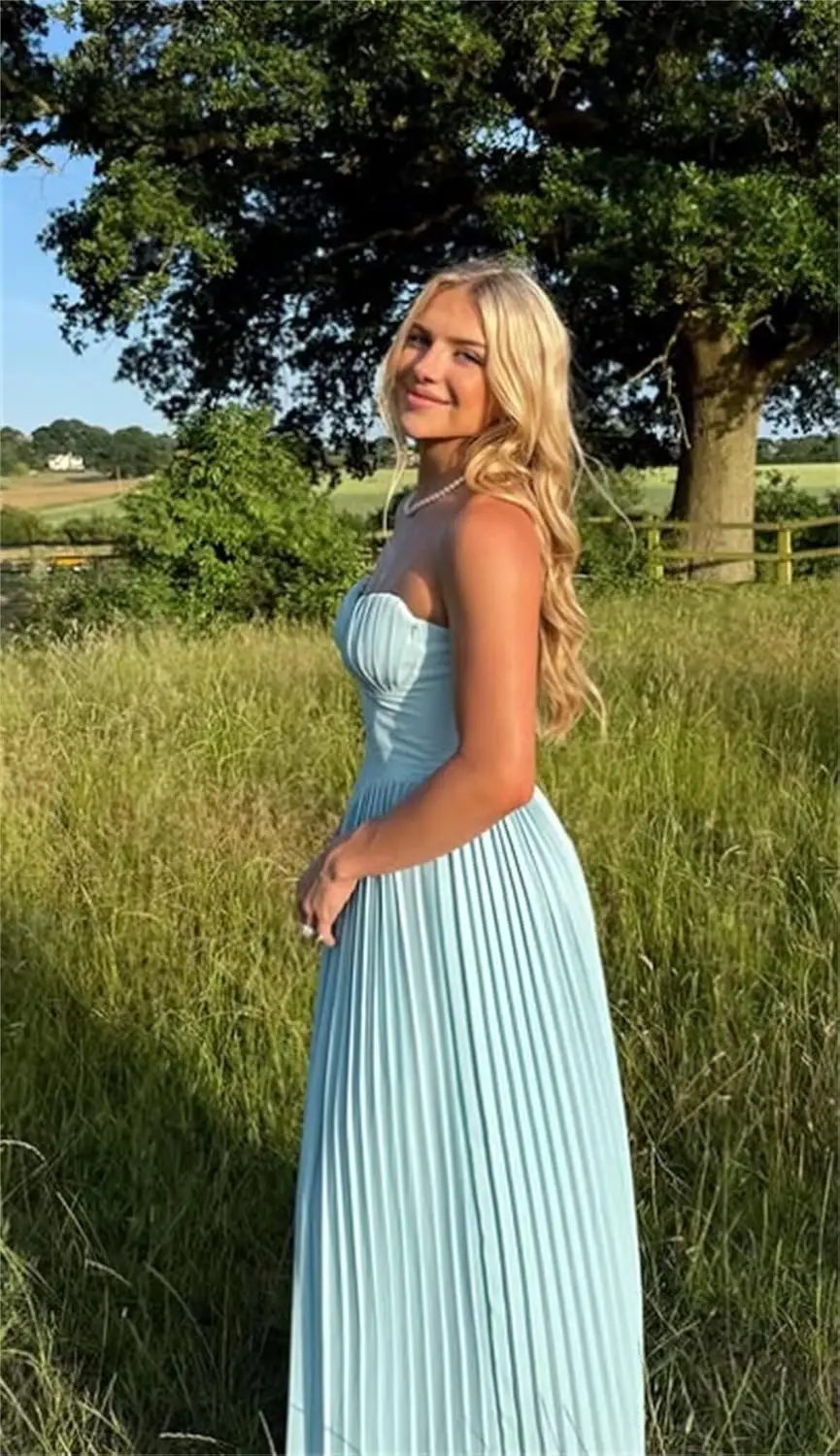 فساتين وصيفة الشرف بدون حمالات على شكل حرف A مطوي من الشيفون فساتين سهرة رسمية طويلة على شكل قلب مشد للحفلات الراقصة فستان أخضر طويل