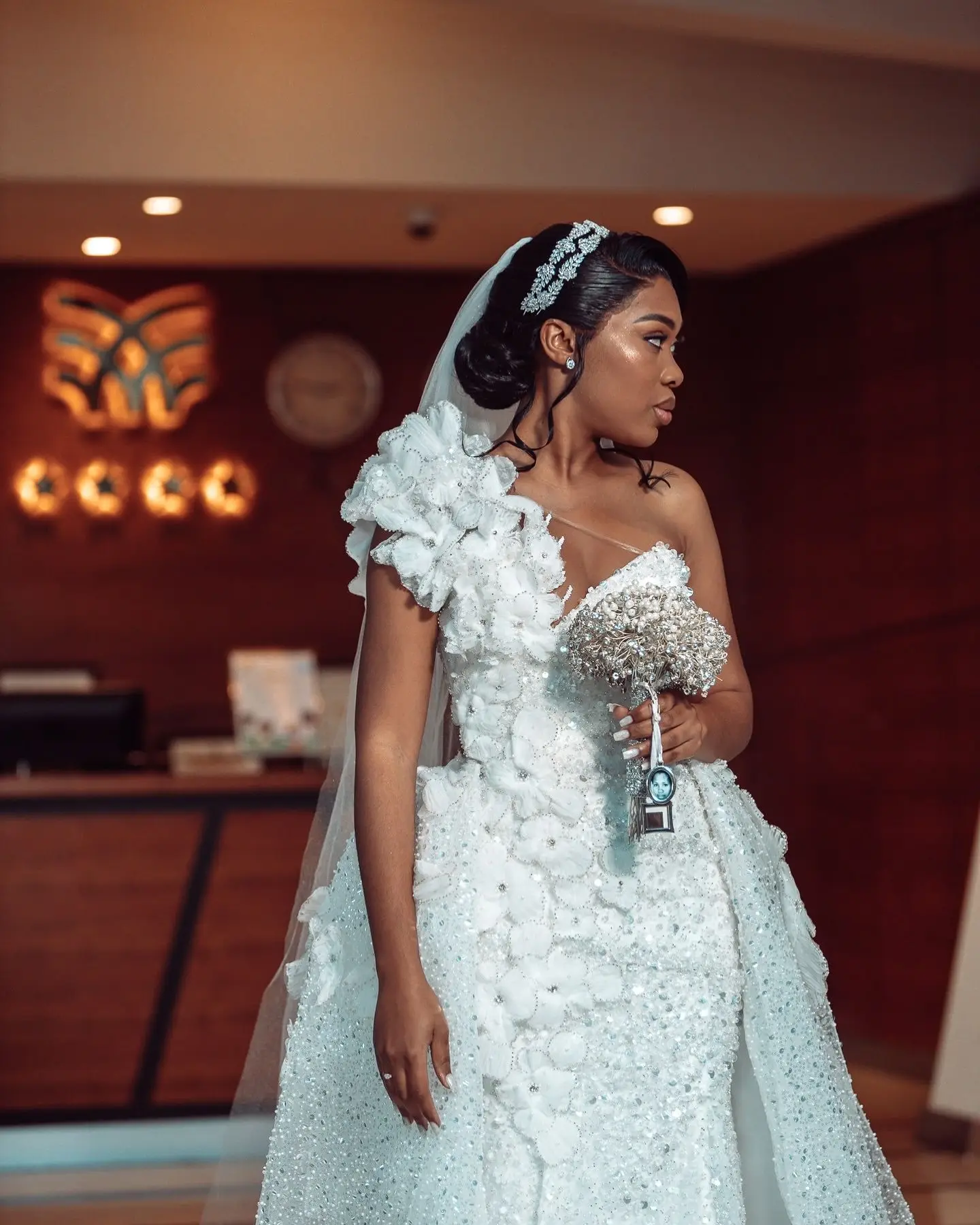 Customized Arabic Plus Size Ivory Mermaid Wedding Dresses Flowers Detachable Train Bridal Gowns Dress Vestidos