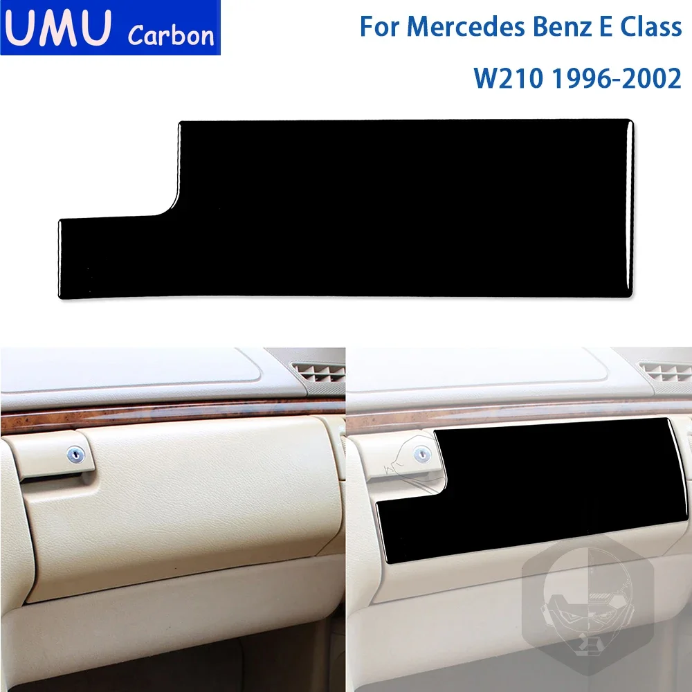 

For Mercedes Benz E Class W210 1996-2002 Accessories Car Black Plastic Interior Passenger Storage Panel Trim Sticker Decoration