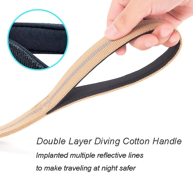 Heavy Duty ยุทธวิธีสายจูงสุนัขยืดหยุ่นไม่มีดึงสายจูงสุนัขสะท้อนแสง Shock-Absorbing สายจูงสัตว์เลี้ยงสายจูงสุนัขขนาดใหญ่