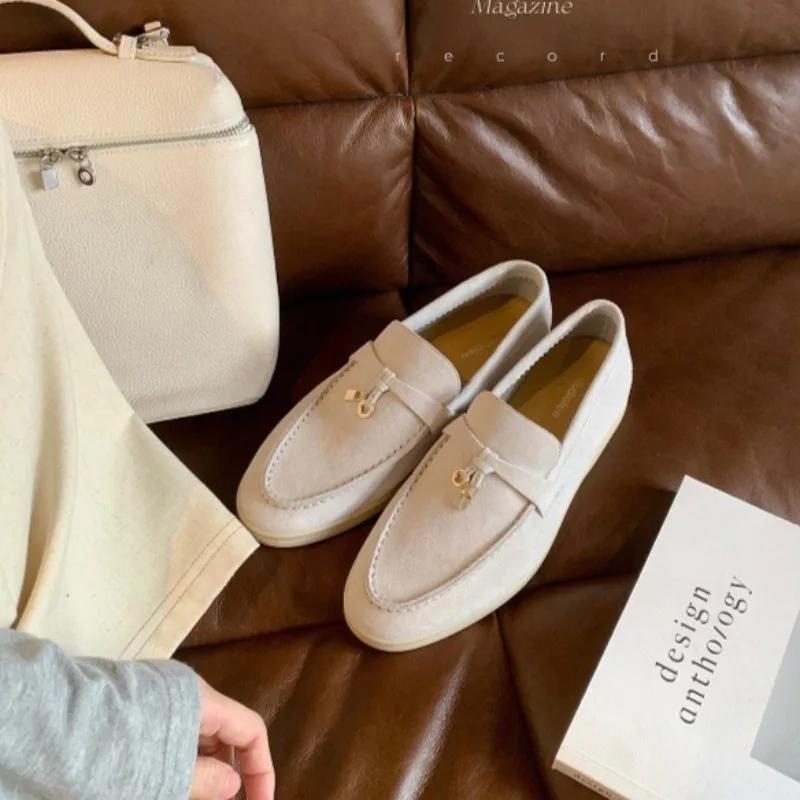 

Luxury Women's Shoes Fashion Sheepskin Comfortable Loafers Designer Shoes for Women High Quality Casual Shoes Zapatos De Mujer